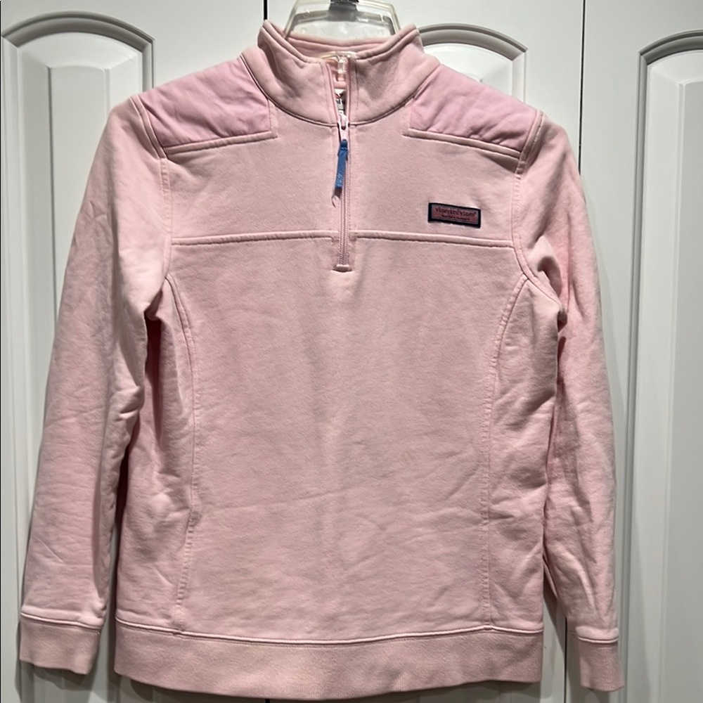 Vineyard Vines Women's Pink Quarter-Zip Shep Shirt- Size XS